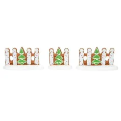 Department 56 Village Accessories<Gingerbread Xmas Fence St/3