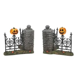 Department 56 Village Halloween Accessories<Jack Lantern Lit Fence Corners