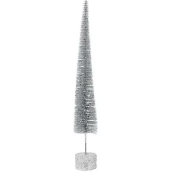 Department 56 Christmas Basics<Med. Silver Glitter Spike Tree