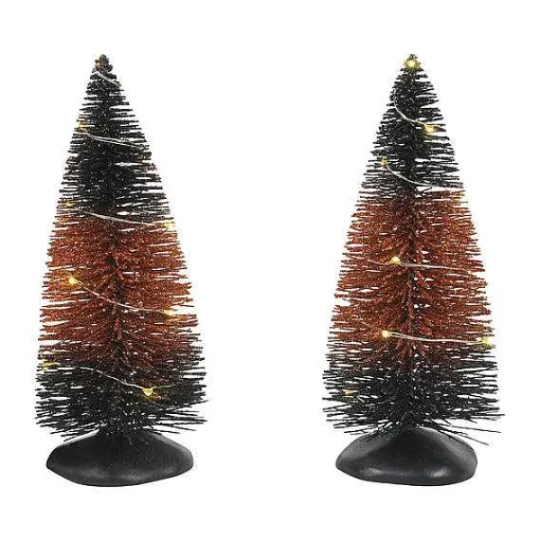 Department 56 Village Halloween Accessories<Trad'L Lit Hlwn Trees Set Of 2