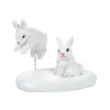 Department 56 Village Accessories<White Christmas Bunnies